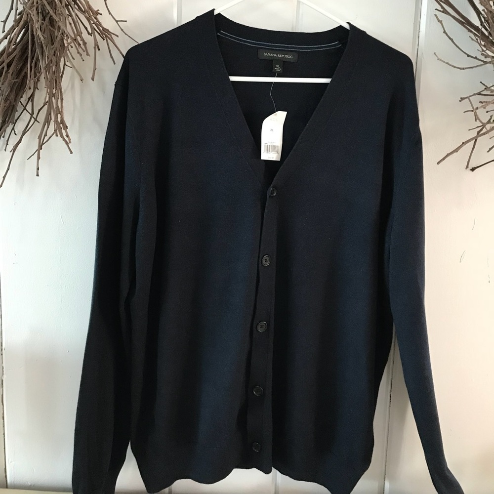 Banana Republic Navy Men’s Cardigan